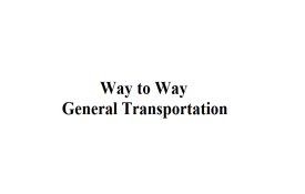 Way to Way General Transportation